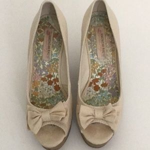 American Rag Espadrille Wedge Sandals Canvas 7.5M